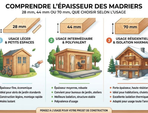 Comprendre l’épaisseur des madriers : 28 mm, 44 mm ou 70 mm, que choisir selon l’usage ?